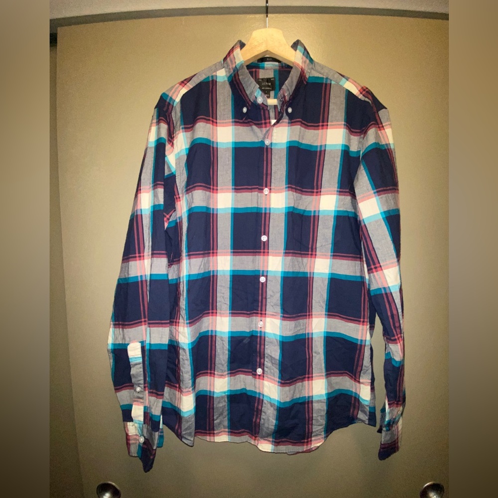 NWT J crew plaid button down